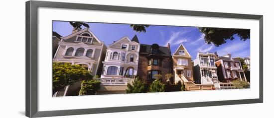 View of Houses in a Row, Presidio Heights, San Francisco, California, USA-null-Framed Photographic Print