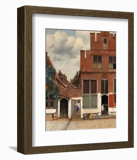 View of Houses in Delft, Known as The Little Street, c. 1658-Johannes Vermeer-Framed Premium Giclee Print