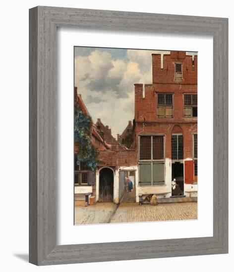 View of Houses in Delft, Known as The Little Street, c. 1658-Johannes Vermeer-Framed Art Print