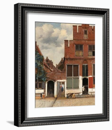 View of Houses in Delft, Known as The Little Street, c. 1658-Johannes Vermeer-Framed Art Print