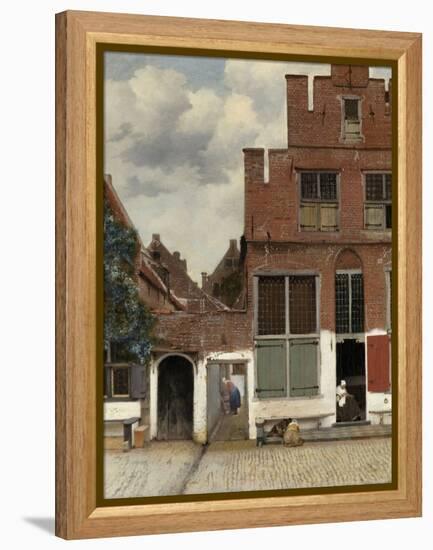 View of Houses in Delft, known as 'The Little Street', C.1658-Johannes Vermeer-Framed Premier Image Canvas