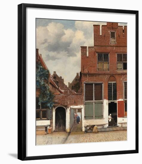 View of Houses in Delft, known as 'The Little Street'-Jan Vermeer-Framed Premium Giclee Print