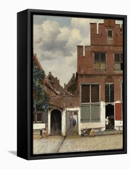 View of Houses in Delft, known as the Little Street-Johannes Vermeer-Framed Stretched Canvas