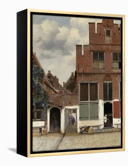 View of Houses in Delft, known as the Little Street-Johannes Vermeer-Framed Stretched Canvas