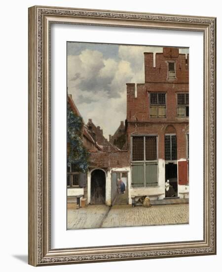 View of Houses in Delft, known as the Little Street-Johannes Vermeer-Framed Art Print