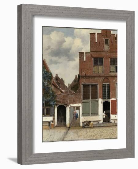 View of Houses in Delft, known as the Little Street-Johannes Vermeer-Framed Art Print