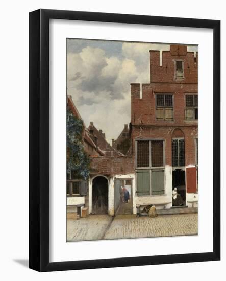 View of Houses in Delft, known as the Little Street-Johannes Vermeer-Framed Art Print