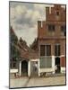 View of Houses in Delft, known as the Little Street-Johannes Vermeer-Mounted Art Print
