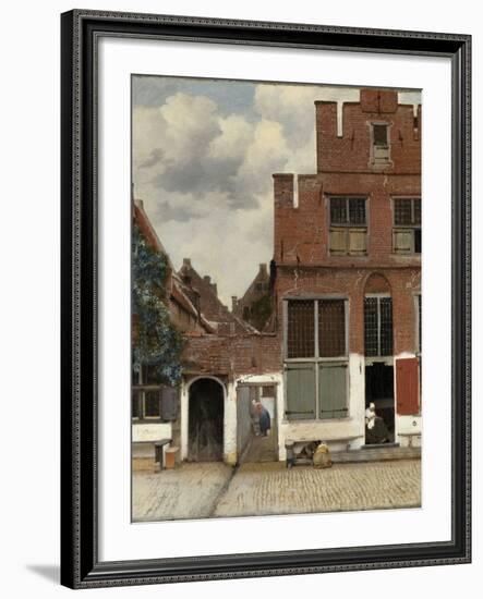 View of Houses in Delft, known as the Little Street-Johannes Vermeer-Framed Art Print