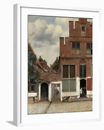View of Houses in Delft, known as the Little Street-Johannes Vermeer-Framed Art Print