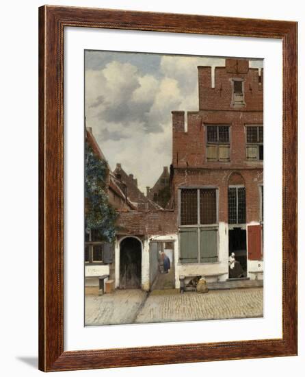 View of Houses in Delft, known as the Little Street-Johannes Vermeer-Framed Art Print