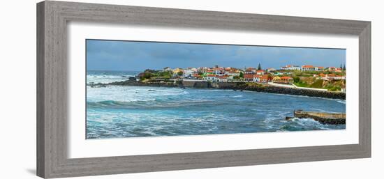 View of houses on the coast, Sao Miguel Island, Azores, Portugal-null-Framed Photographic Print