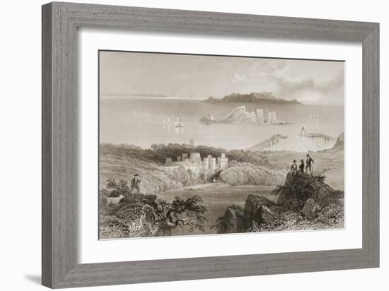 View of Howth Castle, County Dublin, Ireland, from 'scenery and Antiquities of Ireland' by George…-William Henry Bartlett-Framed Giclee Print