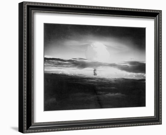 View of Hydrogen Bomb Mushroom Cloud Rising-null-Framed Photographic Print