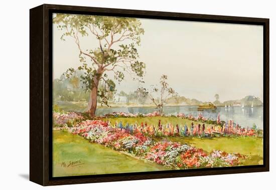 View of Inya Lake, Yangon, 1940s-Saya Saung-Framed Premier Image Canvas