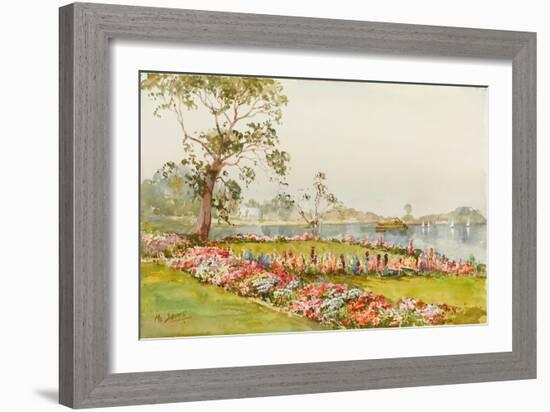 View of Inya Lake, Yangon, 1940s-Saya Saung-Framed Giclee Print