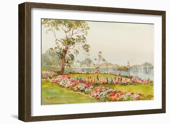 View of Inya Lake, Yangon, 1940s-Saya Saung-Framed Giclee Print