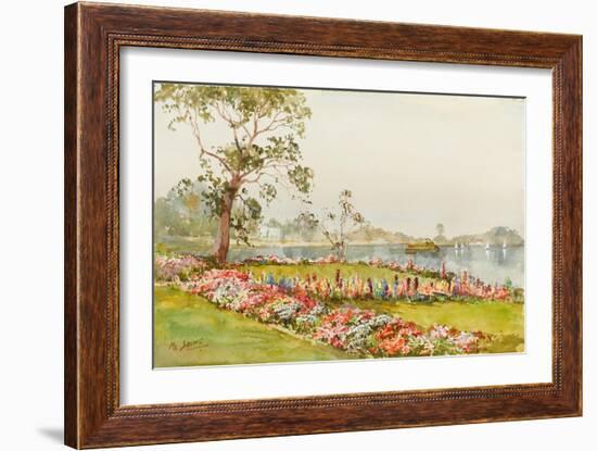 View of Inya Lake, Yangon, 1940s-Saya Saung-Framed Giclee Print