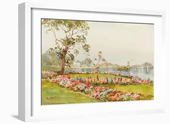 View of Inya Lake, Yangon, 1940s-Saya Saung-Framed Giclee Print