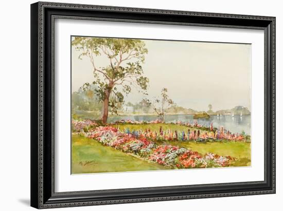 View of Inya Lake, Yangon, 1940s-Saya Saung-Framed Giclee Print