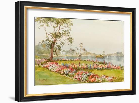 View of Inya Lake, Yangon, 1940s-Saya Saung-Framed Giclee Print