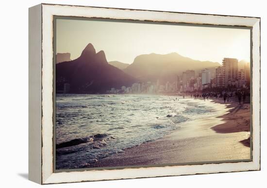 View Of Ipanema Beach In The Evening, Brazil-Mariusz Prusaczyk-Framed Stretched Canvas