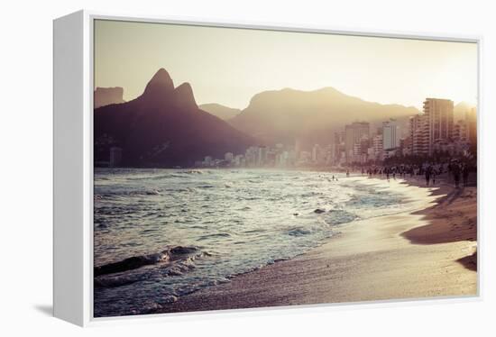 View Of Ipanema Beach In The Evening, Brazil-Mariusz Prusaczyk-Framed Stretched Canvas