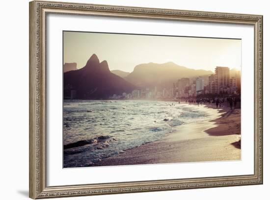 View Of Ipanema Beach In The Evening, Brazil-Mariusz Prusaczyk-Framed Art Print