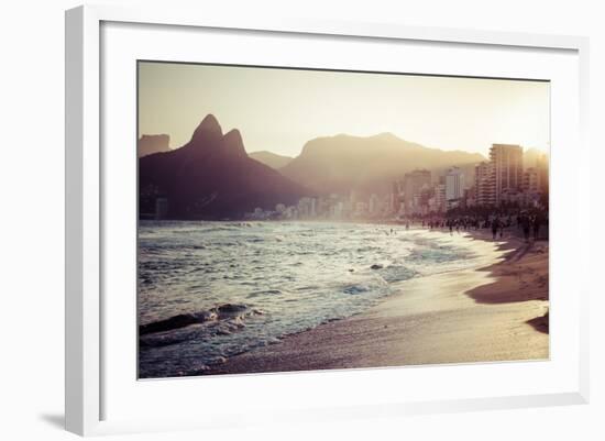 View Of Ipanema Beach In The Evening, Brazil-Mariusz Prusaczyk-Framed Art Print