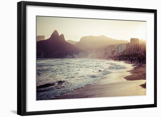 View Of Ipanema Beach In The Evening, Brazil-Mariusz Prusaczyk-Framed Art Print