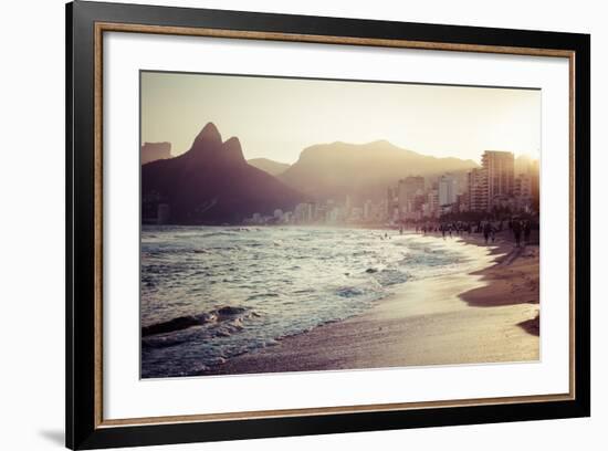 View Of Ipanema Beach In The Evening, Brazil-Mariusz Prusaczyk-Framed Art Print