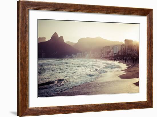 View Of Ipanema Beach In The Evening, Brazil-Mariusz Prusaczyk-Framed Art Print