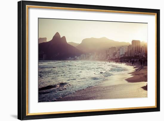 View Of Ipanema Beach In The Evening, Brazil-Mariusz Prusaczyk-Framed Art Print