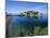 View of Island and Beach, Sveti Stefan, the Budva Riviera, Montenegro, Europe-Stuart Black-Mounted Photographic Print