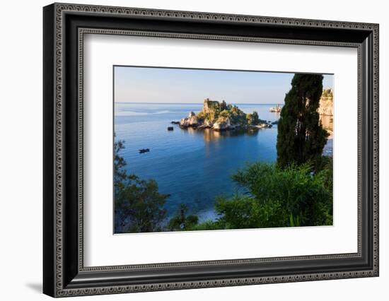 View of Isola Bella Island, Taormina, Sicily, Italy-Peter Adams-Framed Photographic Print