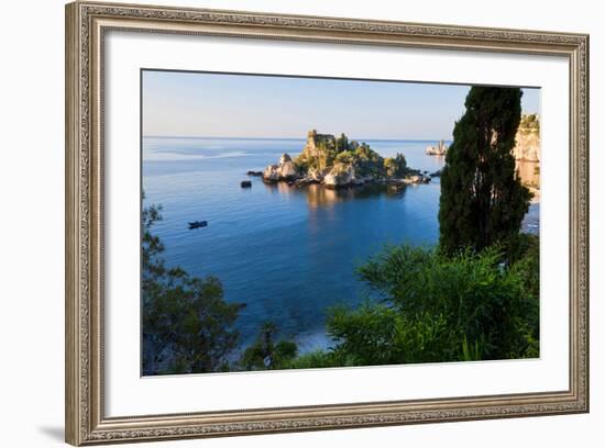 View of Isola Bella Island, Taormina, Sicily, Italy-Peter Adams-Framed Photographic Print