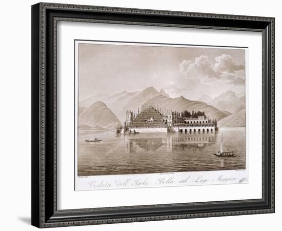 View of Isola Bella on Lake Maggiore, Italy-null-Framed Giclee Print