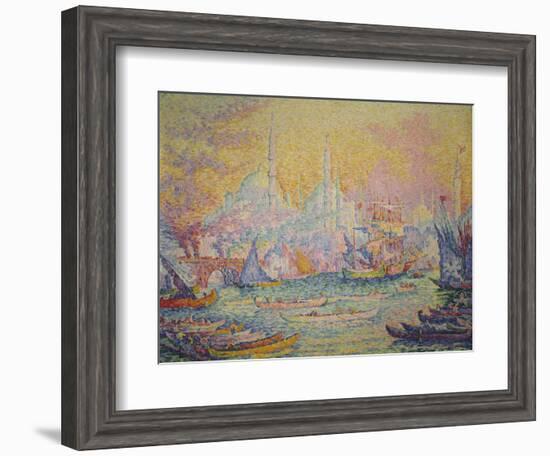 View of Istanbul, 1907-Paul Signac-Framed Giclee Print