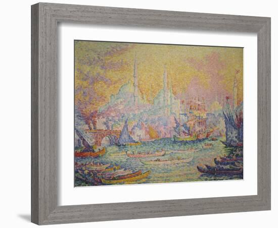 View of Istanbul, 1907-Paul Signac-Framed Giclee Print