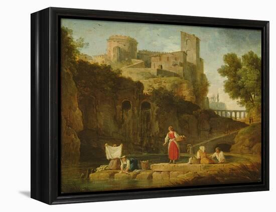 View of Italy-Claude Joseph Vernet-Framed Premier Image Canvas