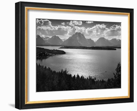 View of Jackson Lake and the Grand Teton Mountains-Hansel Mieth-Framed Photographic Print