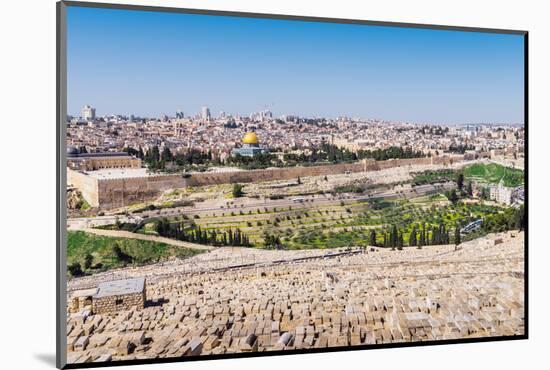 View of Jerusalem and the Dome of the Rock from the Mount of Olives, Jerusalem, Israel, Middle East-Alexandre Rotenberg-Mounted Photographic Print