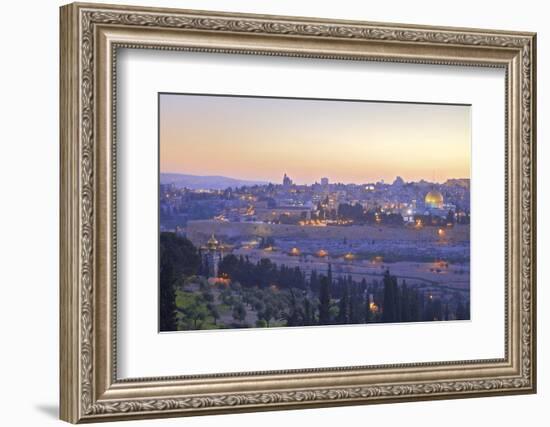 View of Jerusalem from the Mount of Olives, Jerusalem, Israel, Middle East-Neil Farrin-Framed Photographic Print