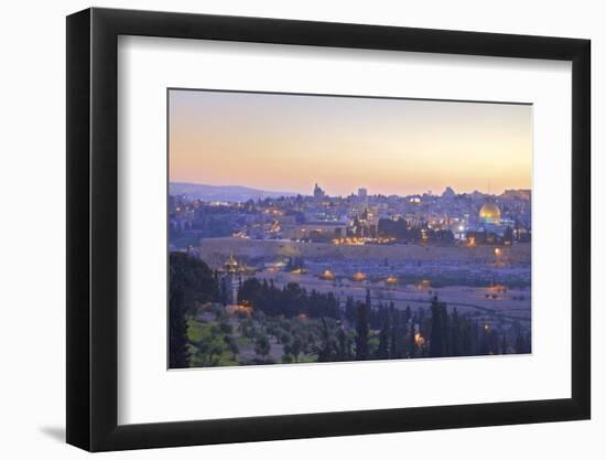 View of Jerusalem from the Mount of Olives, Jerusalem, Israel, Middle East-Neil Farrin-Framed Photographic Print