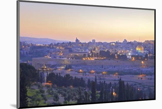 View of Jerusalem from the Mount of Olives, Jerusalem, Israel, Middle East-Neil Farrin-Mounted Photographic Print