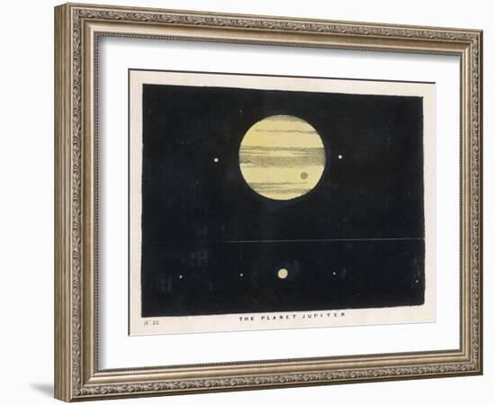 View of Jupiter Showing Its Moons and Satellites-Charles F. Bunt-Framed Art Print