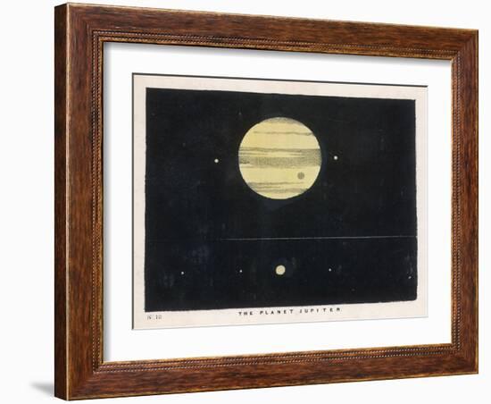 View of Jupiter Showing Its Moons and Satellites-Charles F. Bunt-Framed Art Print