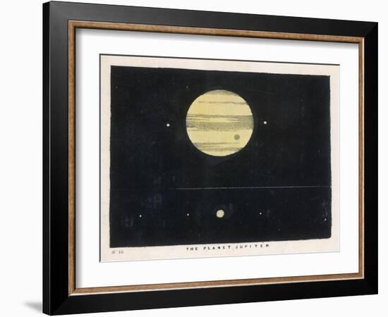 View of Jupiter Showing Its Moons and Satellites-Charles F. Bunt-Framed Art Print