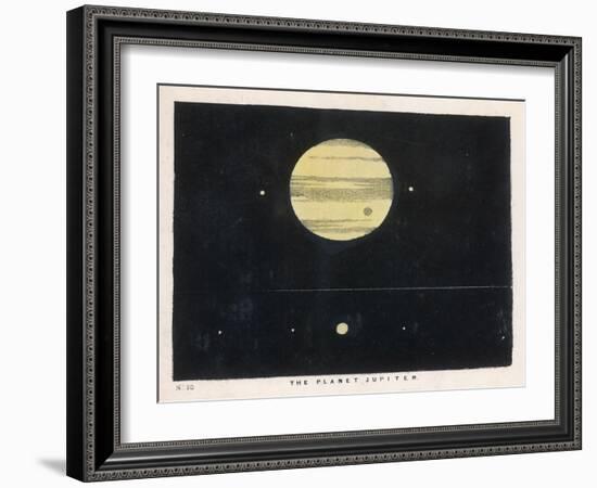 View of Jupiter Showing Its Moons and Satellites-Charles F. Bunt-Framed Art Print