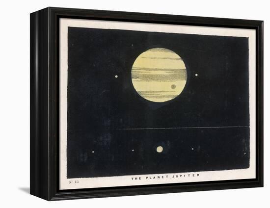 View of Jupiter Showing Its Moons and Satellites-Charles F. Bunt-Framed Stretched Canvas